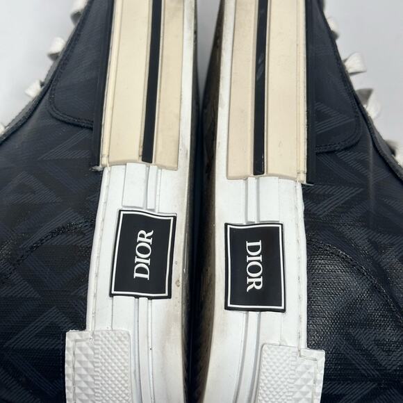 🪀DIOR SNEAKER HIGH TOP M-B/23 DIAMOND PRISTINE DUSTBAG DIOR AUTHENTIC SIZE 12 - Picture 8 of 16